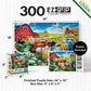 MasterPieces - 300 Piece Jigsaw Puzzle, Large EZ Grip Shapes, Quilt Country, Fun for Adults, Seniors, Family, Kids, Matte Finish, 18" x24