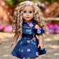 Romantic Moment - Dark Blue Dress - Clothes Fits 18 Inch Doll (Doll Not Included)