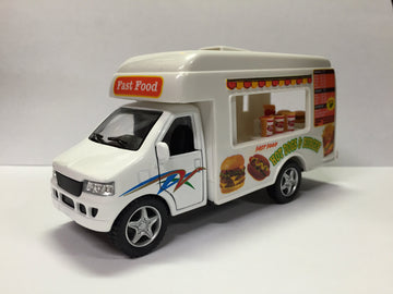 KinsFun Food Truck Die Cast Metal 5 inch Pullback Action