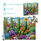 Puzzles for Adults 500 Pieces, Stained Glass Jigsaw Puzzles 500 Pieces - Cactus Garden, Cactus Wall Art Puzzle for Families, Finished Size 20.47 *