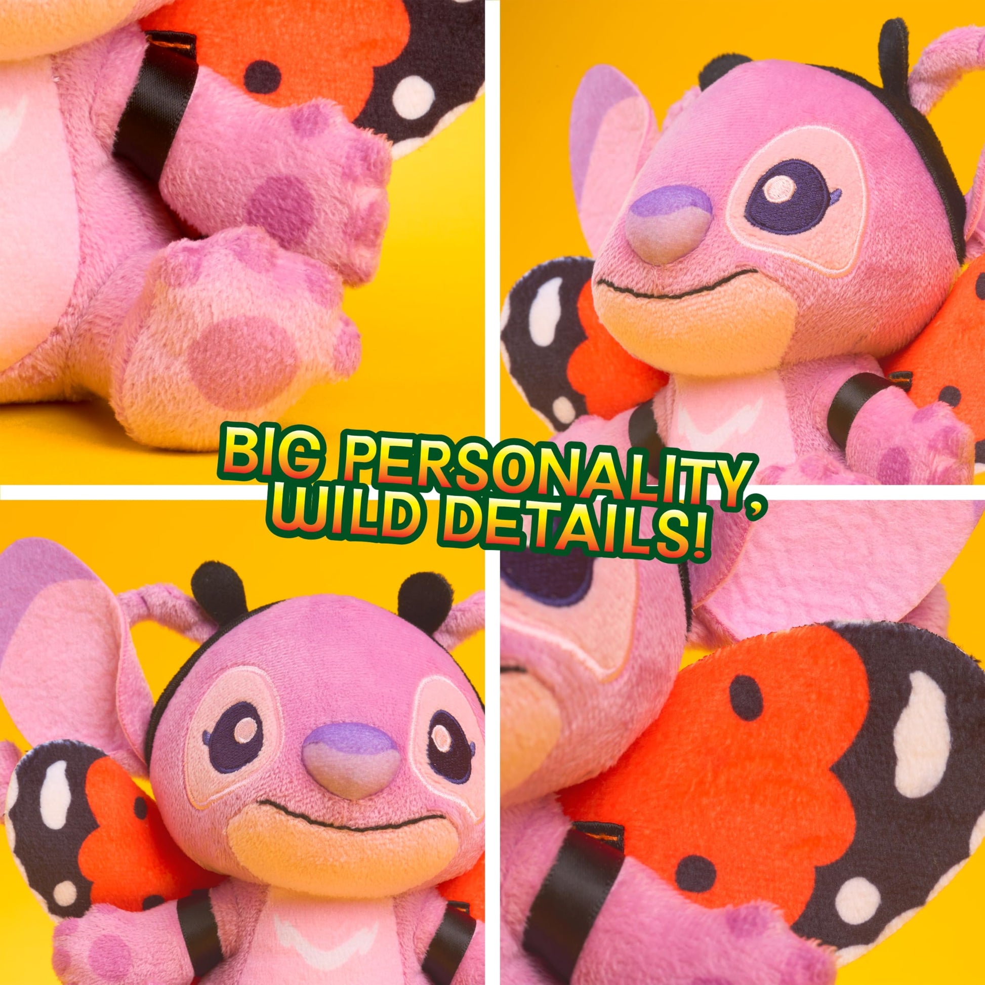 Disney Stitch Goes Wild Small Plush - Angel Butterfly, Soft Collectible Plush Stuffed Animal Toy with Wild Details, Cute & Fluffy, for Kids, Fans