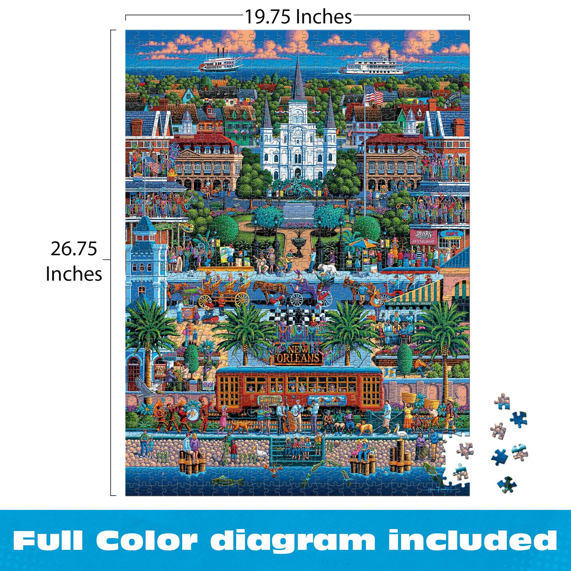 Buffalo Games - Eric Dowdle New Orleans - 1000 Piece Puzzle for Adults