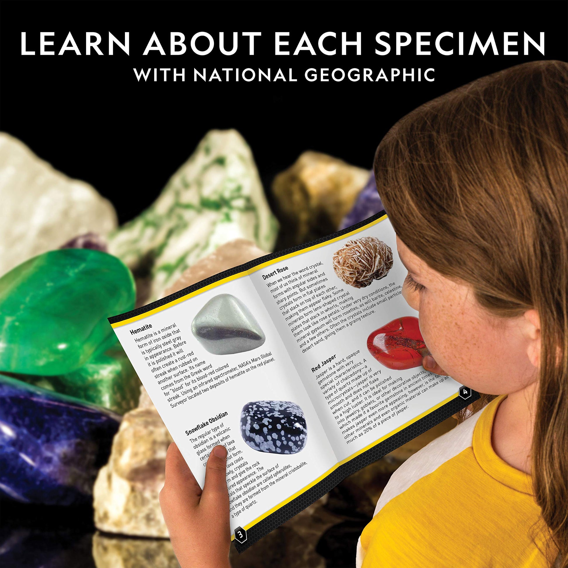 National Geographic Rock Collection Box with 15 Gemstones and Crystals