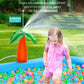 Inflatable Kids Pool, Kiddie Pool with Water Slide, Coconut Palm Sprinkler