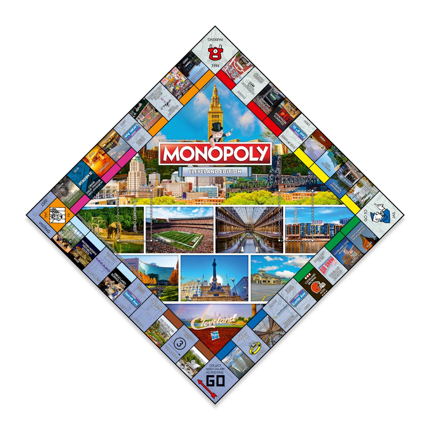Monopoly Board Game Cleveland Monopoly Edition: 2-6 Players Family Board Games for Kids and Adults, Board Games for Kids 8 and up, for Kids