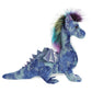 Aurora® Exquisite Luxe Boutique™ Zion Dragon™ Stuffed Animal - Luxurious Elegance - Sensory Delight - Blue 14.5 Inches