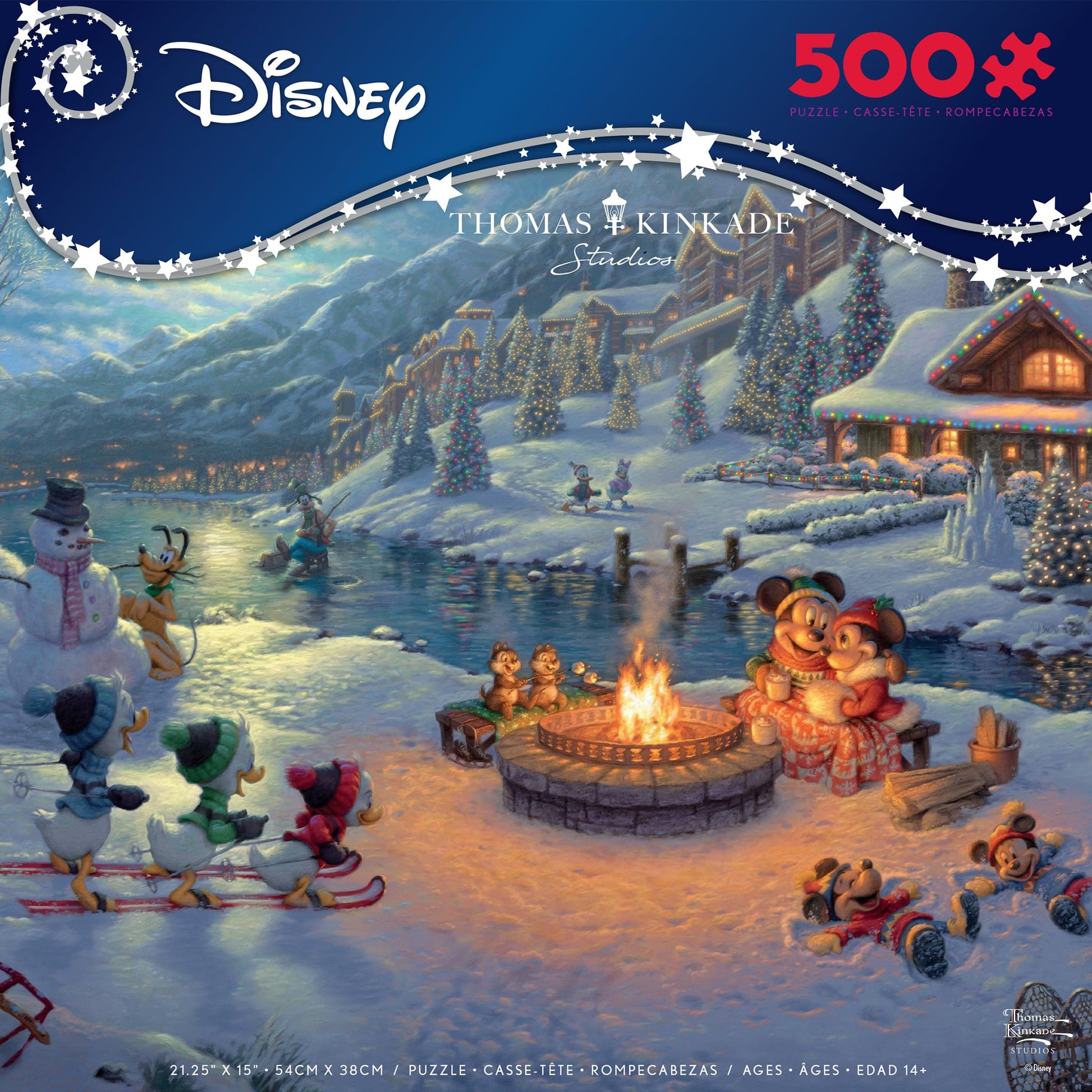 Ceaco - Thomas Kinkade Disney - Mickey and Minnie - 500 Piece Jigsaw Puzzle