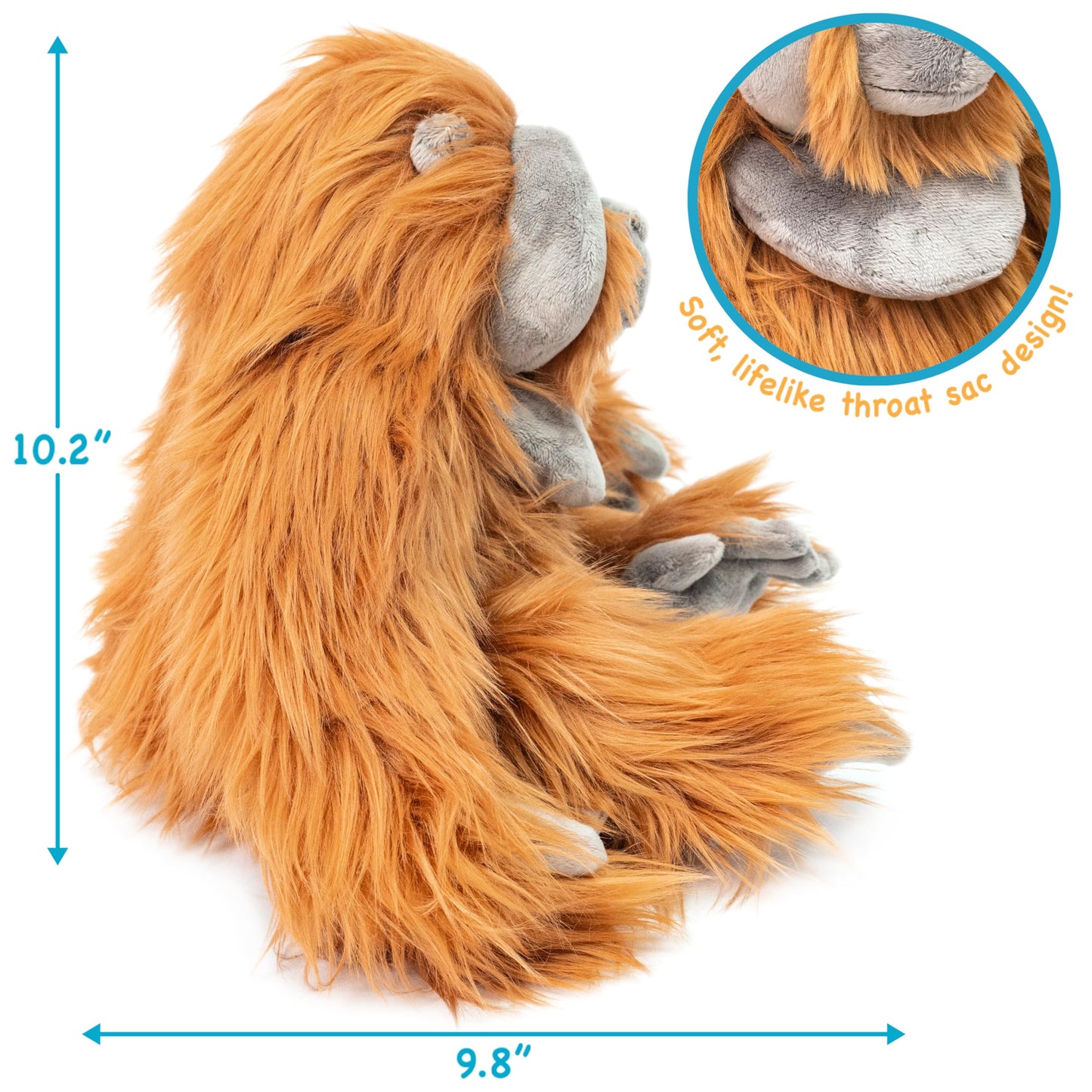 TigerHart Ornaldo The Orangutan Monkey - 14 Inch Stuffed Animal Plush