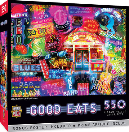MasterPieces 550 Piece Jigsaw Puzzle for Adults, Family, Or Youth - BBQ & Blues - 18"x24"