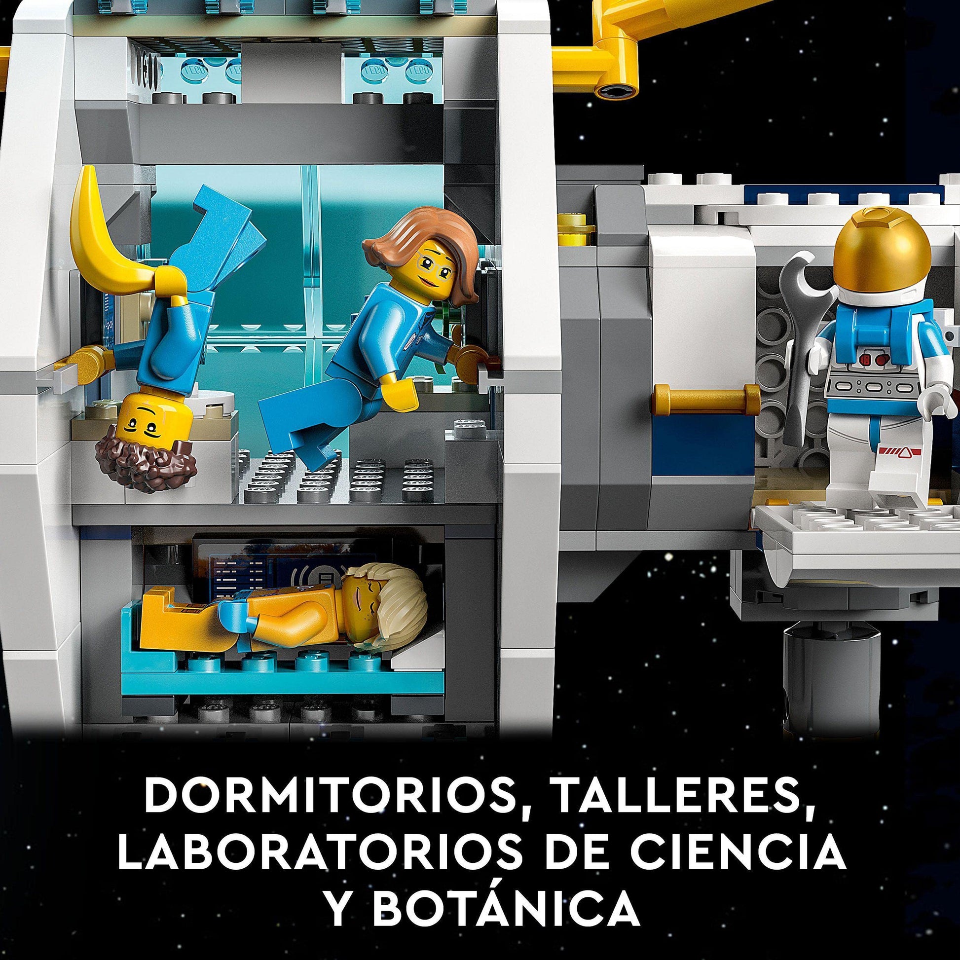 Lego City Lunar Space Station, 60349 NASA Inspired Building Toy, Model Set with Docking Capsule, Labs and 5 Astronaut Minifigures