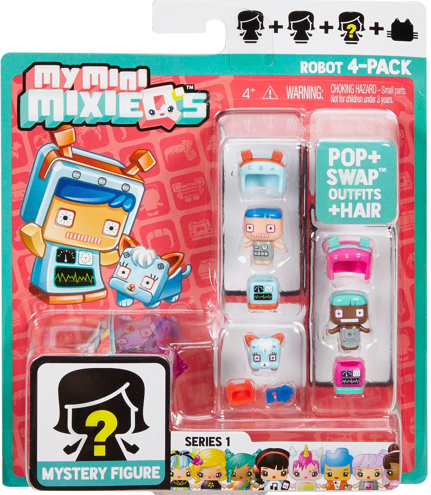 Mattel My Mini MixieQ's Robot, 4-Pack