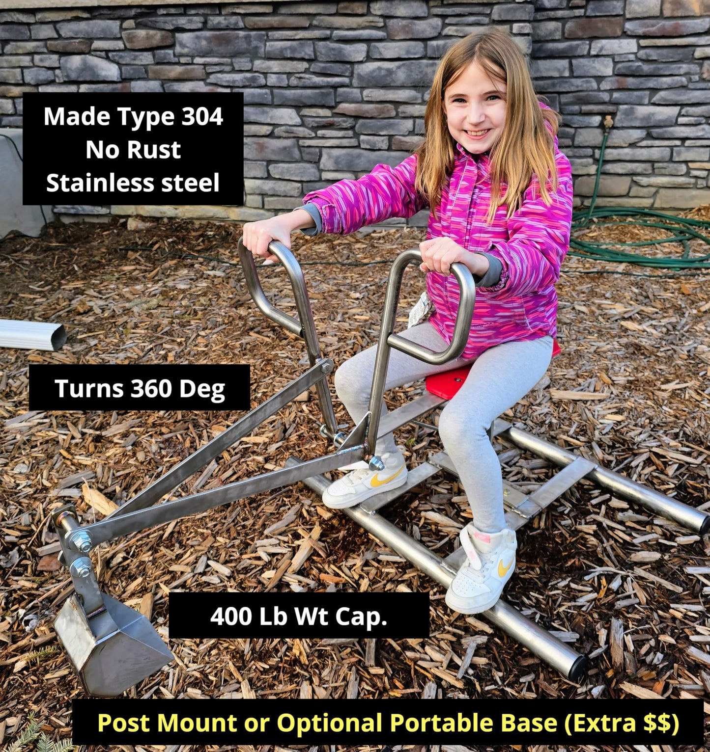 Sand Digger Sandbox Excavator Made Stainless Steel Playground Life Time Wnty