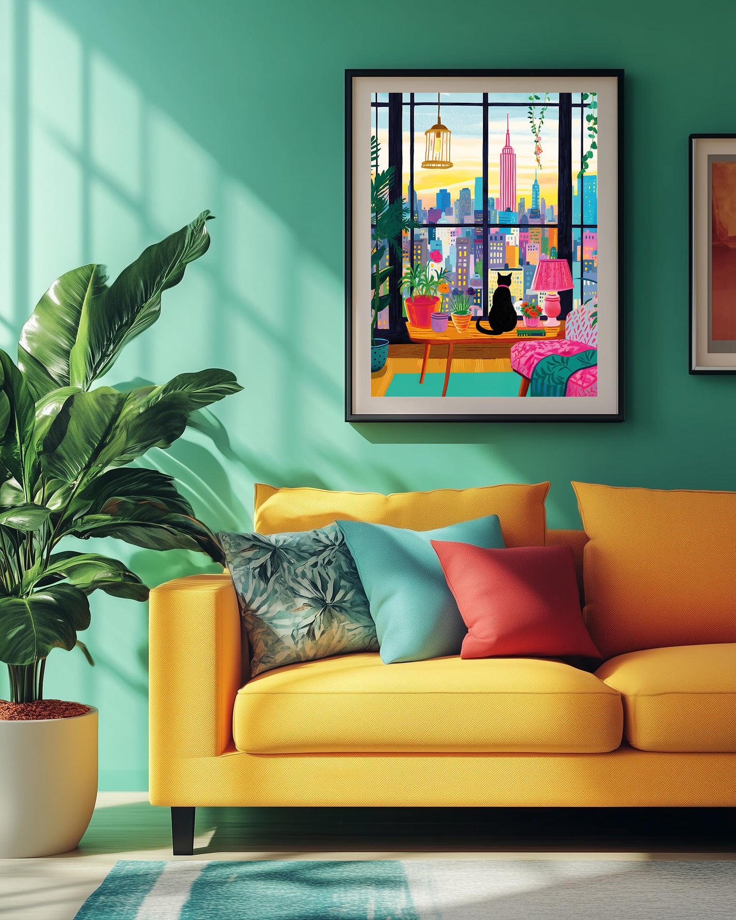 TUMBAUMBA, Puzzle for Adults 1000 Pieces, Cat in New York, Colorful Relaxing Jigsaw Puzzle, Mate Finish, Poster Included 1000 piece Puzzle for Adults