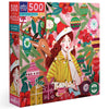 eeBoo 500 Piece Puzzle - Ms. Santa's Reindeer Jigsaw for Adults, Square 23" x 23" Holiday Puzzle, Recycled Board & Vegetable-Based Ink