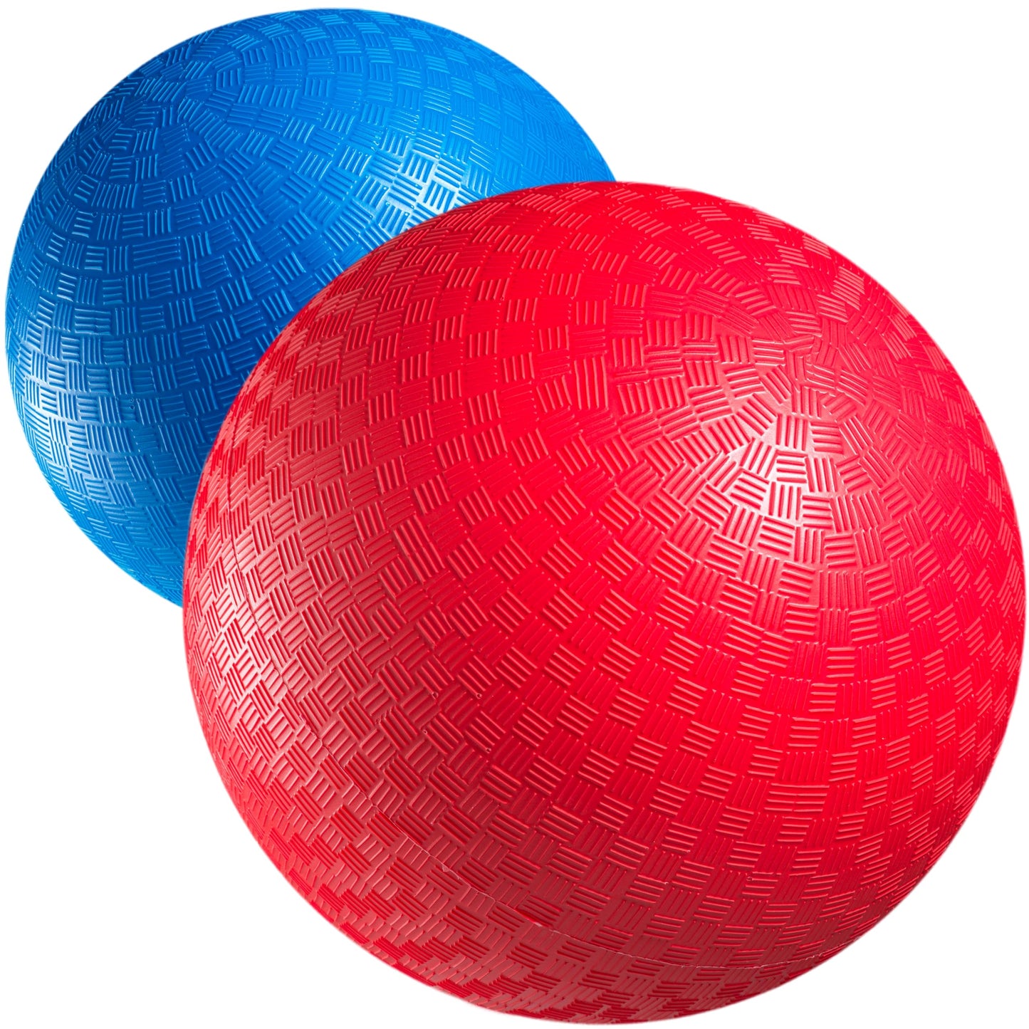 8.5-Inch Red & Blue Kickballs (2-Pack) with Hand Pump, Playground Balls