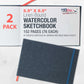 U.S. Art Supply 5.5" x 8.5" Watercolor Book (2 Pack, 76 Sheets Each) - 110lb (230 GSM) Linen-Bound Hardcover Artist Paper Pads - Acid-Free