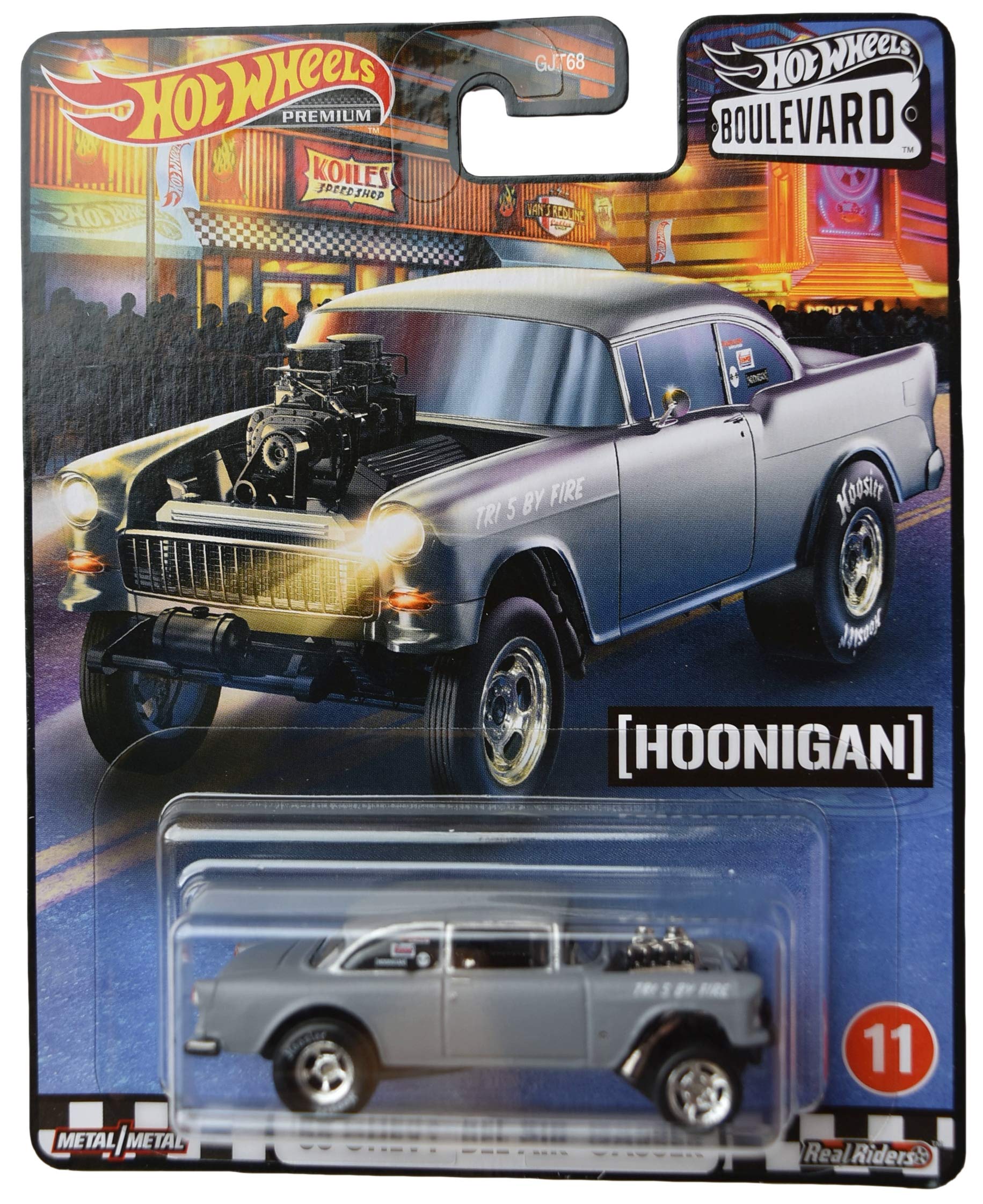 Hot Wheels Boulevard '55 Chevy Bel Air Gasser, Gray [Silver Engine]