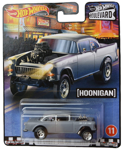 Hot Wheels Boulevard '55 Chevy Bel Air Gasser, Gray [Silver Engine]