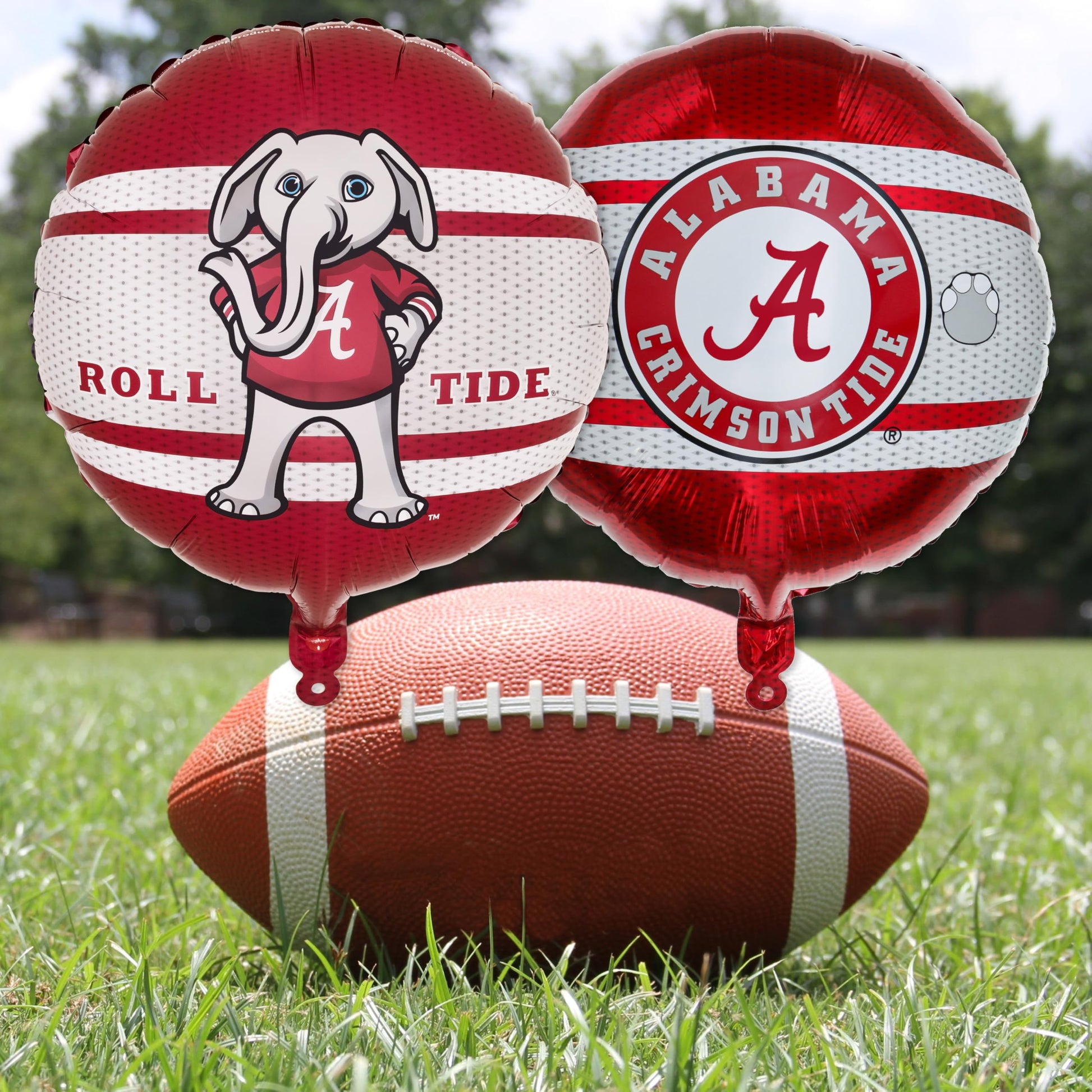 Havercamp University of Alabama Balloons (3 Pack) Alabama Crimson Tide Decorations with 2-Sided Prints featuring Big Al Alabama and Bama's A Logo