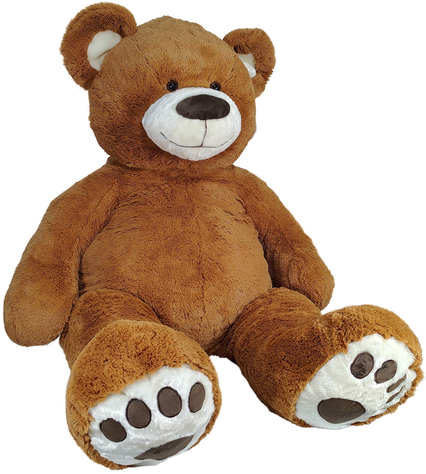 Anico 59" Tall (5 Foot) Giant Plush Bear, Stuffed Animal, Medium Brown Teddy Bear with Smiling Face. Premium Stuffed Toy Teddy Bear, Perfect