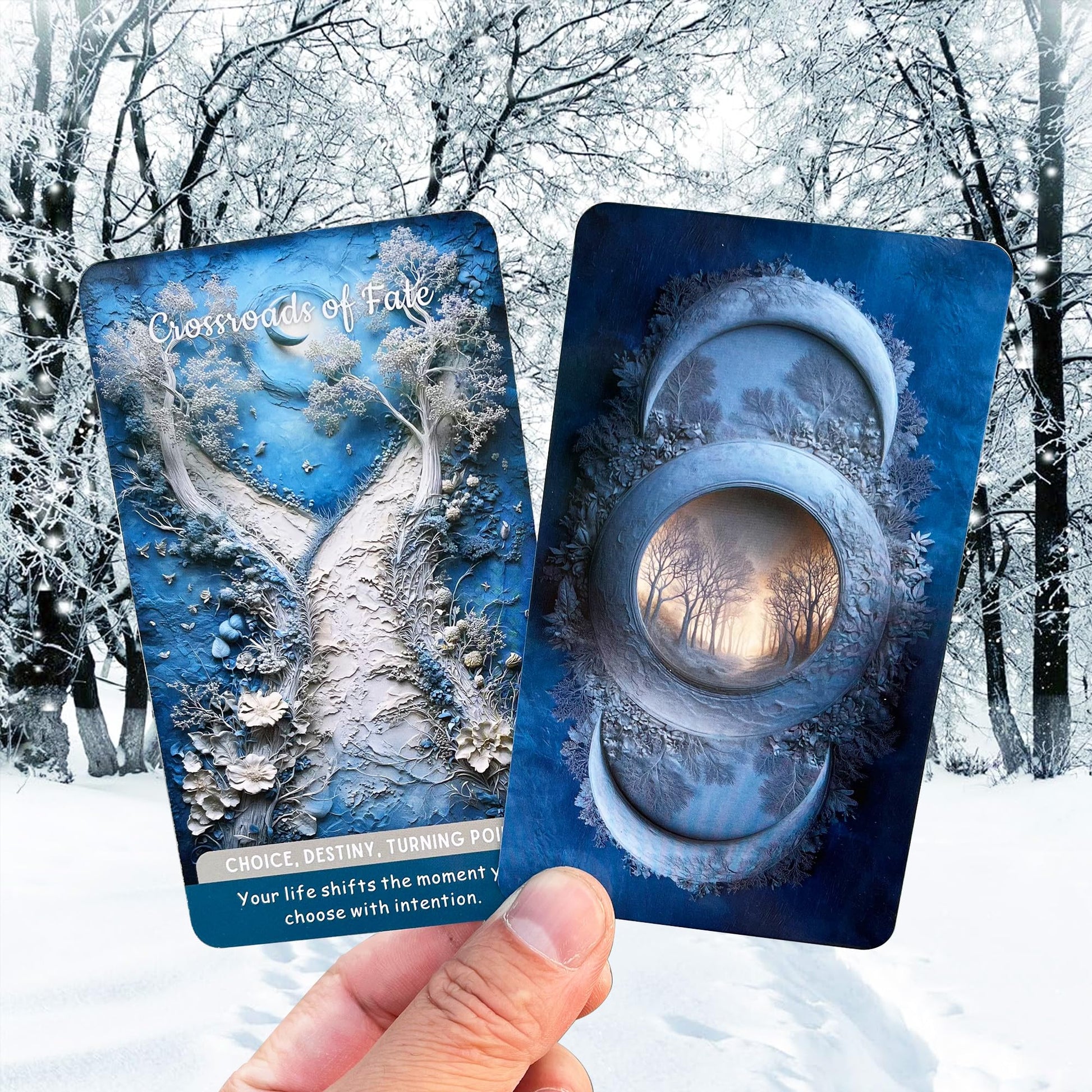 EMPATHSOUL Oracle Cards Deck 54 Cards, Moonlit Forest Oracle, Moon Inspired Oracle Cards for Intuition, Ritual, Spiritual Guidance, Shadow Work