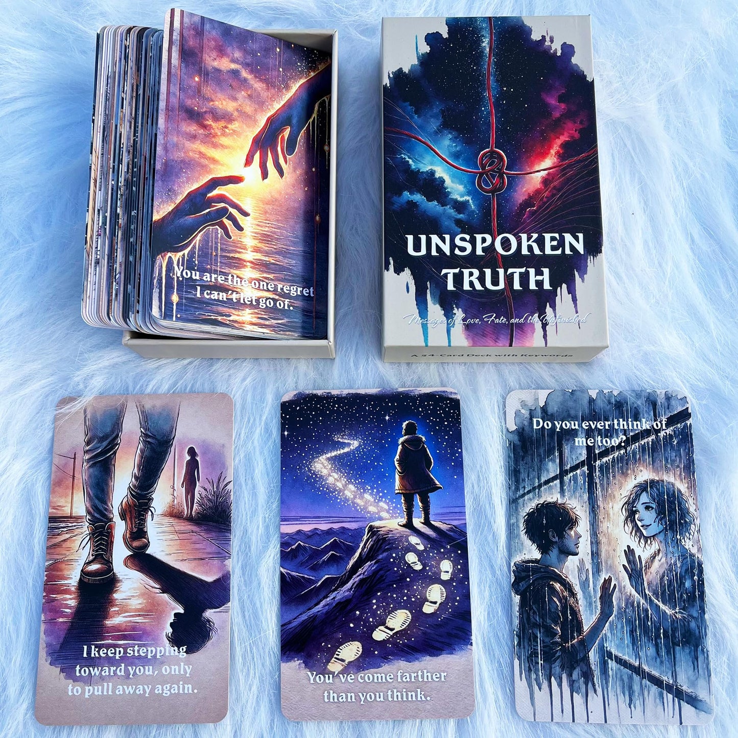 DPEHAKMK Unspoken Truth Oracle Deck, Oracle Cards for Beginners, 54 Card Deck Love Relationship and Shadow Work Oracle Cards for Love, Breakups, Inner