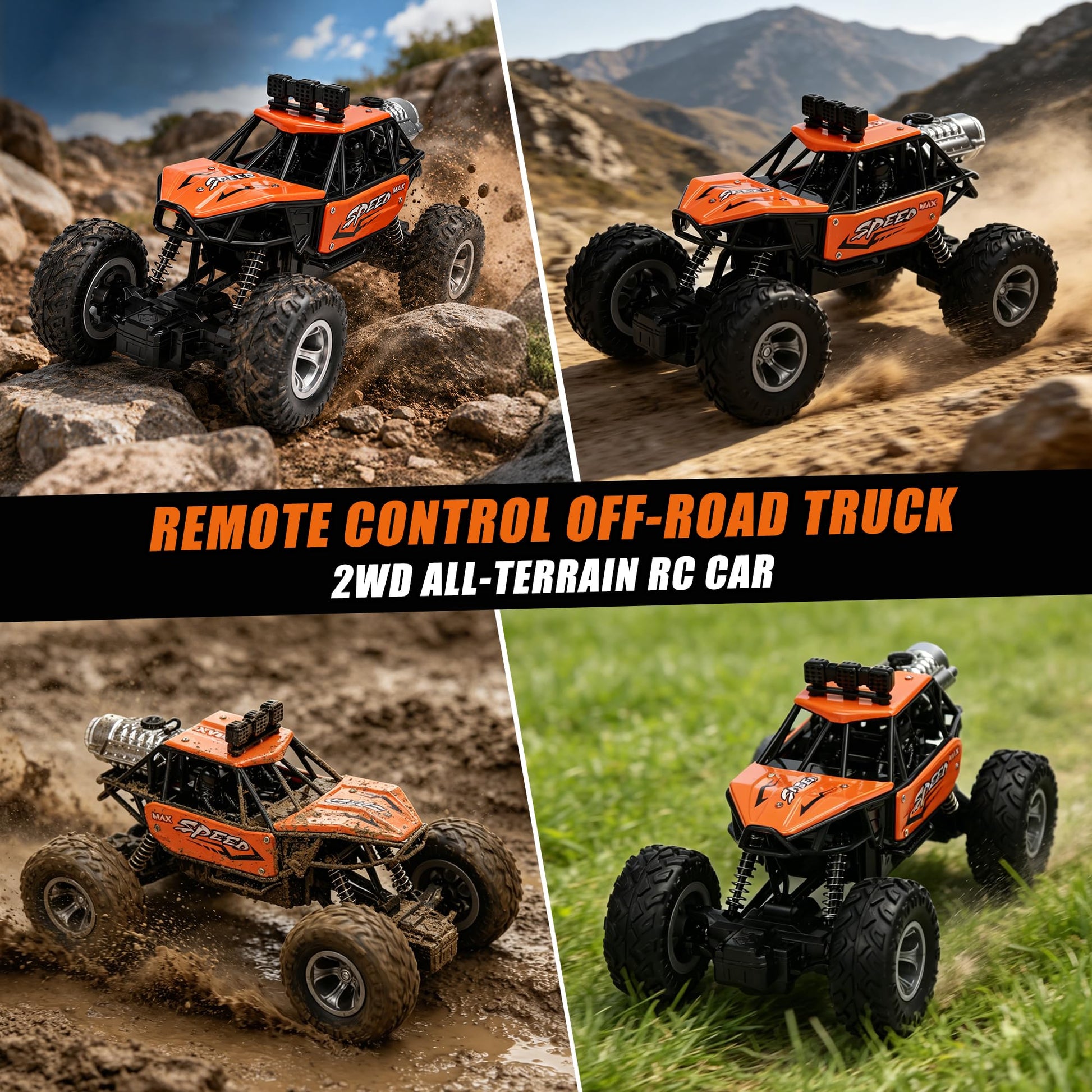 Dokakio RC Car Trucks for Kids Ages 6-12, Off-Road Remote Control Car Truck