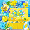 Cartoon Sponge Balloon Arch Kit-Blue Green Yellow Balloons Birthday Decorations For Boys girl,Party Decor Supplies Girls Including Happy Birthday
