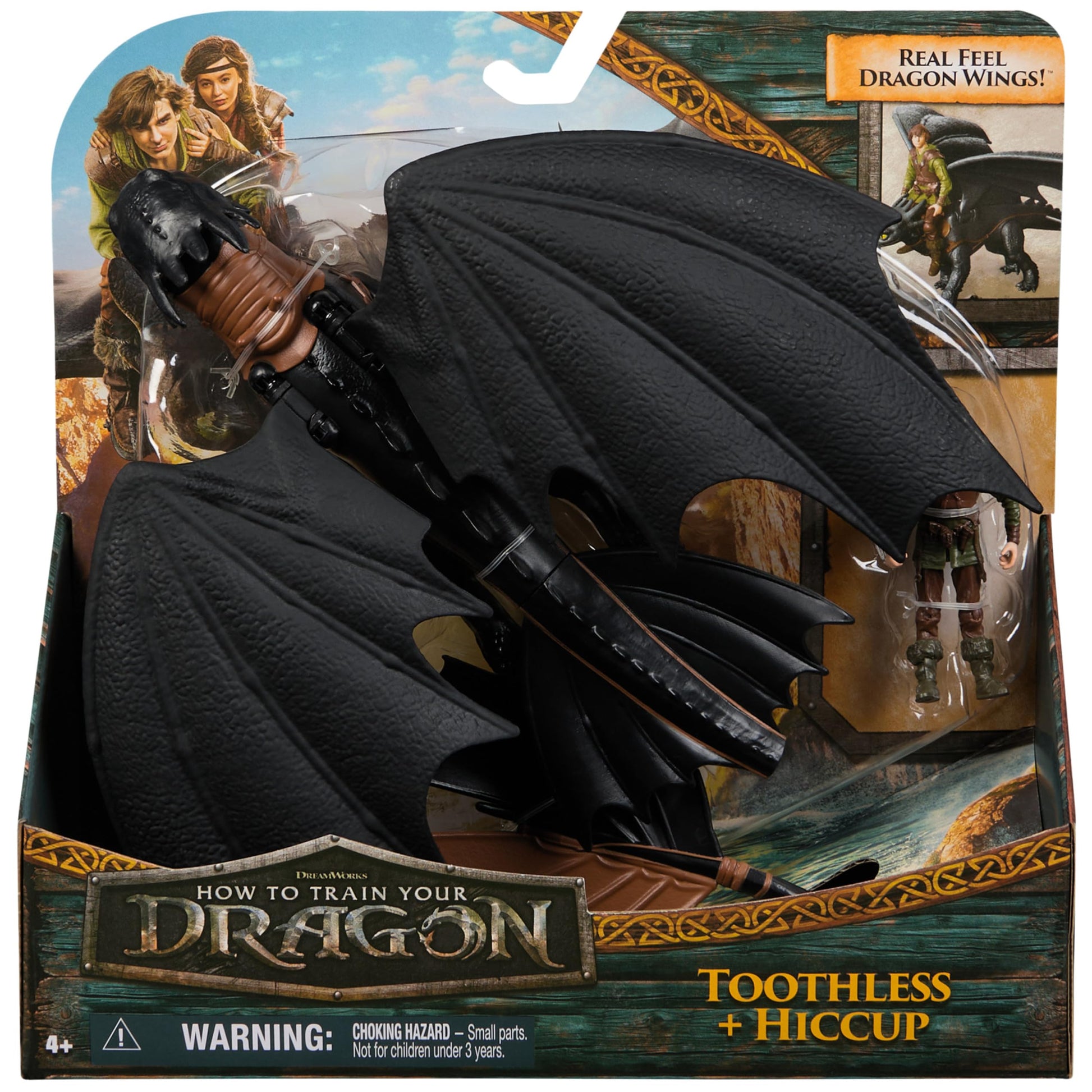 DreamWorks Dragons Toothless & Hiccup Action Figures Viking Rider Duo