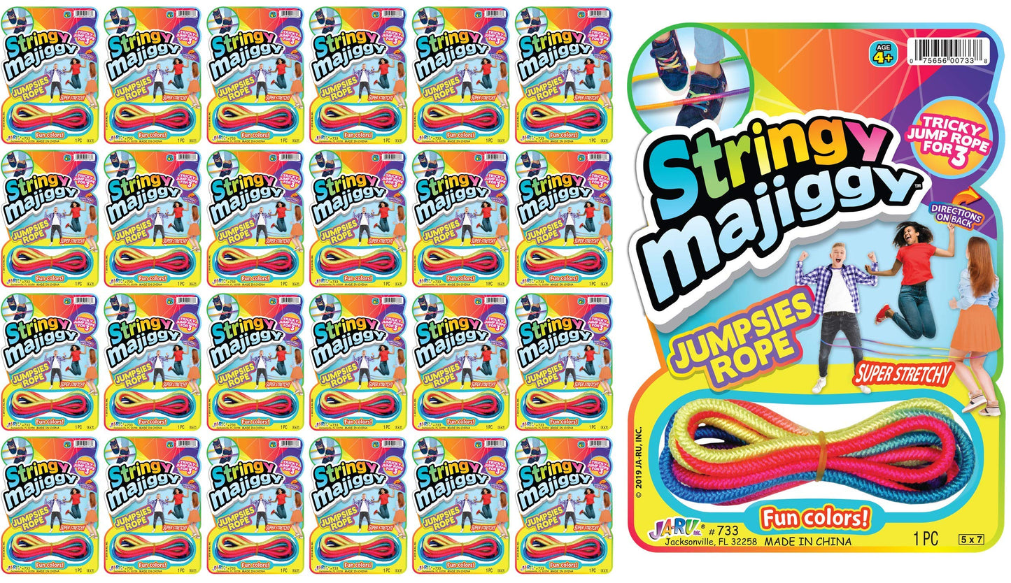 2CHILL Chinese Jump Rope for Kids (24 Jump Ropes) Elastic Kids Jump Rope | PE Equipment for Elementary School | Indoor & Outdoor Playground Games