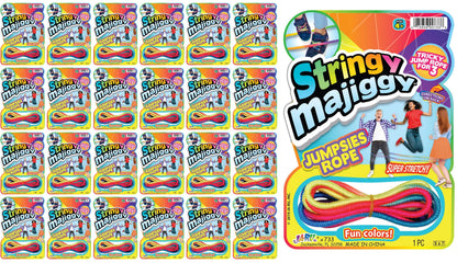 2CHILL Chinese Jump Rope for Kids (24 Jump Ropes) Elastic Kids Jump Rope | PE Equipment for Elementary School | Indoor & Outdoor Playground Games