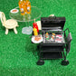 SAMCAMI Dollhouse Furniture Kitchen Grill Set (7 PCS) - Metal Grill, Skewers, Steak and Other Dollhouse Accessories - 1:12 Scale Miniature Dollhouse