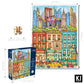 Hard & Challenging 1000 Piece Puzzle for Adults - Cities at Midnight New York by Madalina Tantareanu - Empire State Building, Statue of Liberty