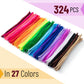 Mr. Pen- Pipe Cleaners, 324 pcs, 27 Colors, Chenille Stems