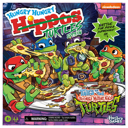 Hungry Hungry Hippos: Teenage Mutant Ninja Turtles Edition Game | Ages 4 and Up | 2 to 4 Players | Kids Board Games | Gifts for Preschoolers | Easter