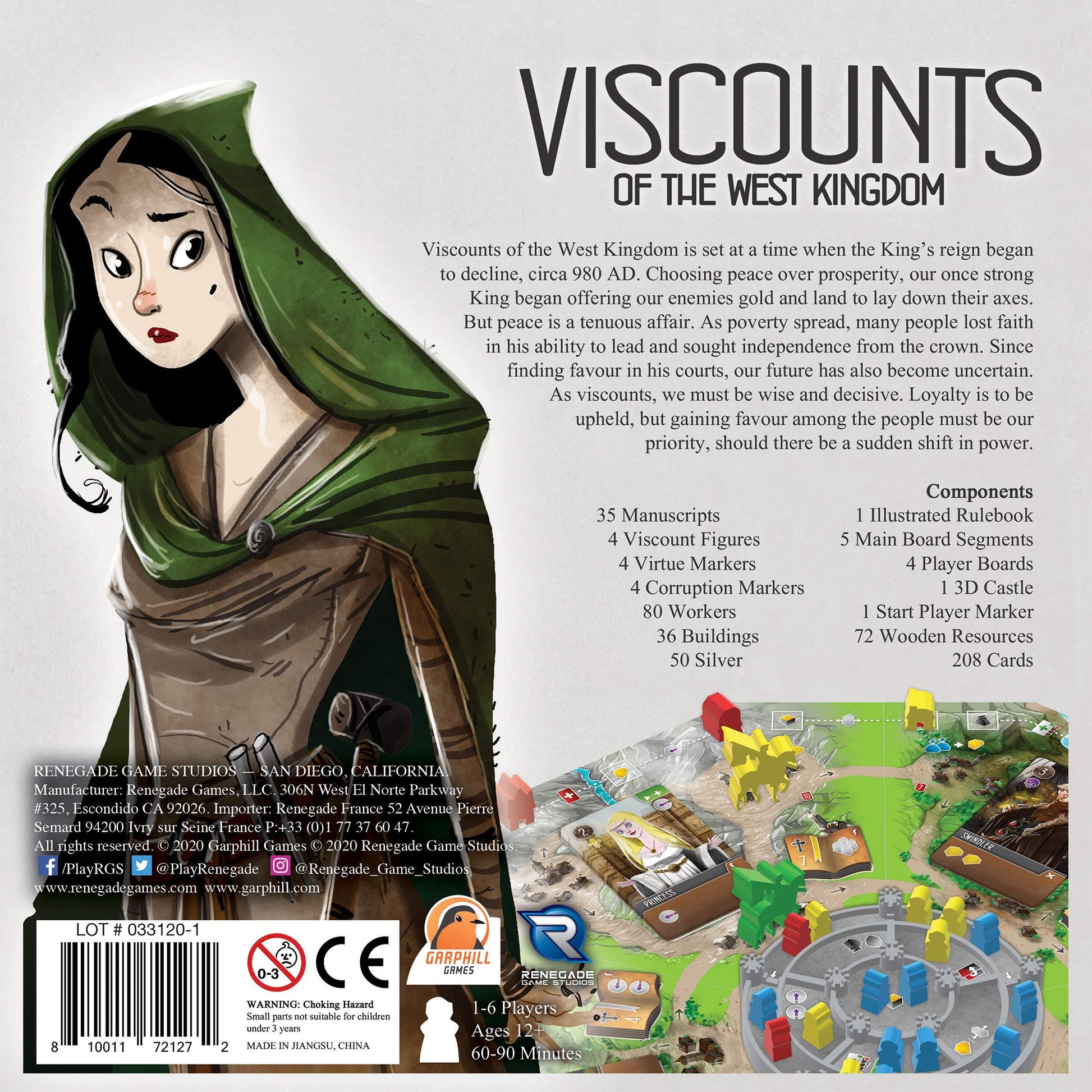 Renegade Game Studios Viscounts of the West Kingdom Strategy Board Game, 1-4 Players, Ages 12+, 60-90 min, Medieval Trilogy