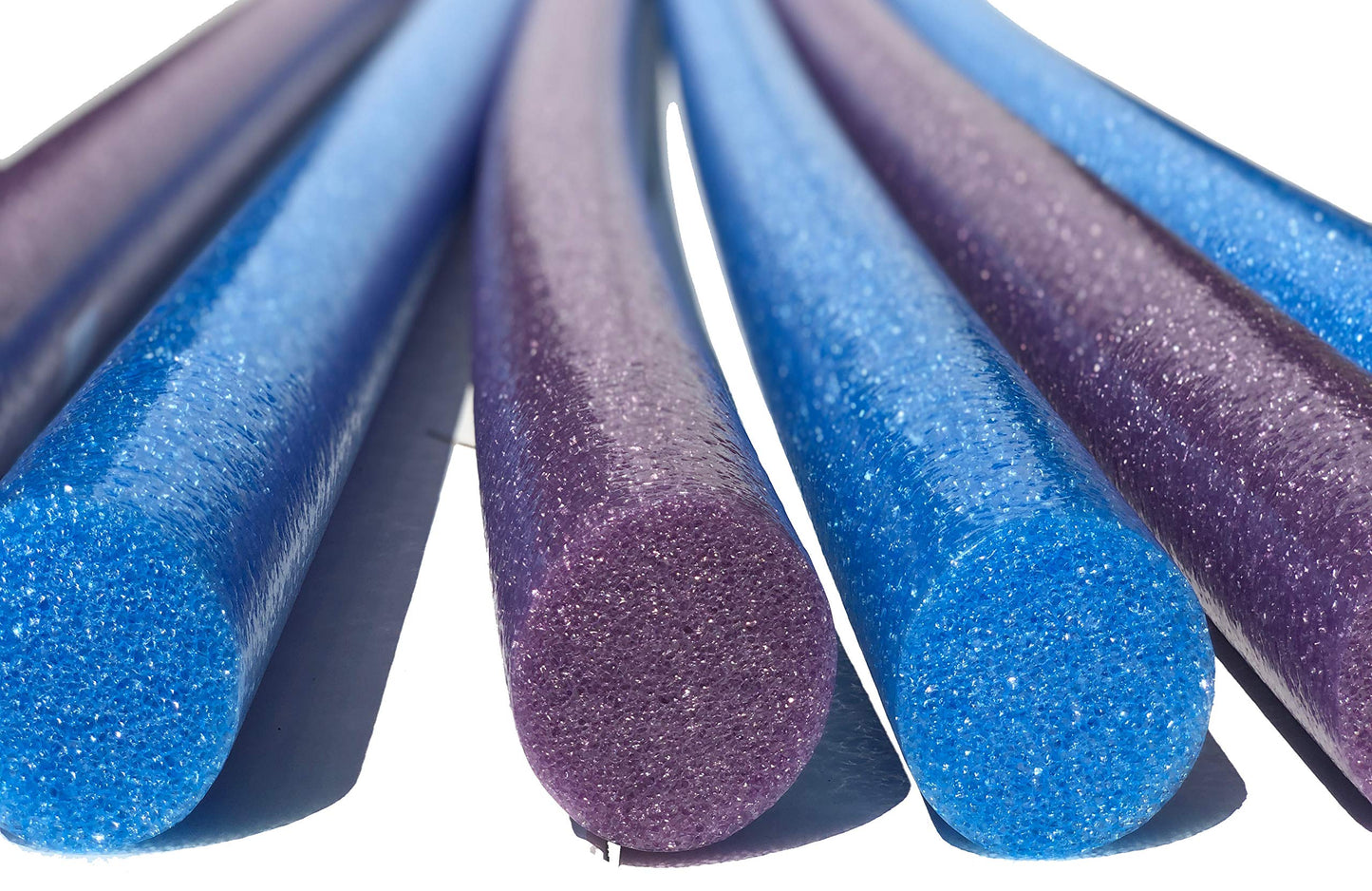 Solid Core Extra Long 60" Swim Noodles 6 Pack Deluxe Solid Core Foam Noodles (Blue Purple)