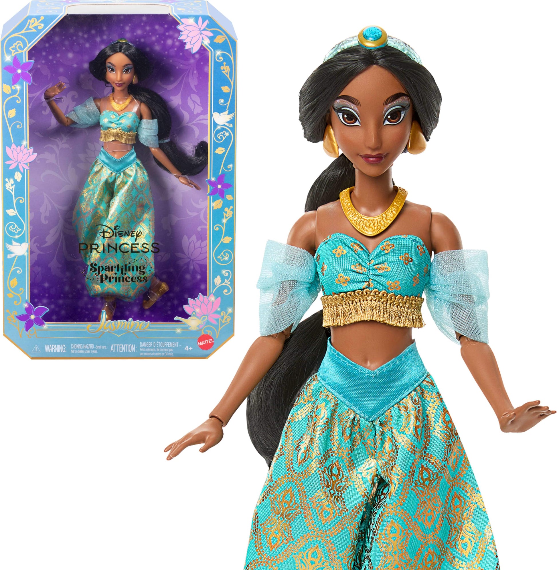 Mattel Disney Princess Jasmine Sparkling Fashion Doll