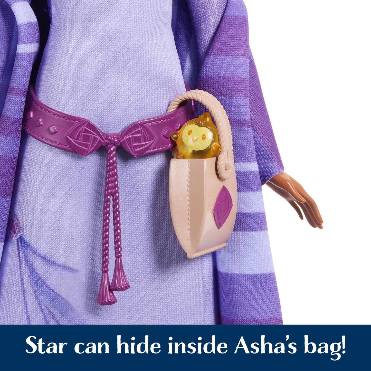 Mattel Disney Wish Asha of Rosas Adventure Pack Doll, Posable Fashion Doll with Removable Fashion, Animal Friends and Accessories, Toys Inspired by