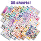 Craft-tastic - Sticker Party - Trendy VSCO Stickers - Decorate Journals, Water Bottles, Phones, and More - Stickers are Removable & Won't Leave Sticky