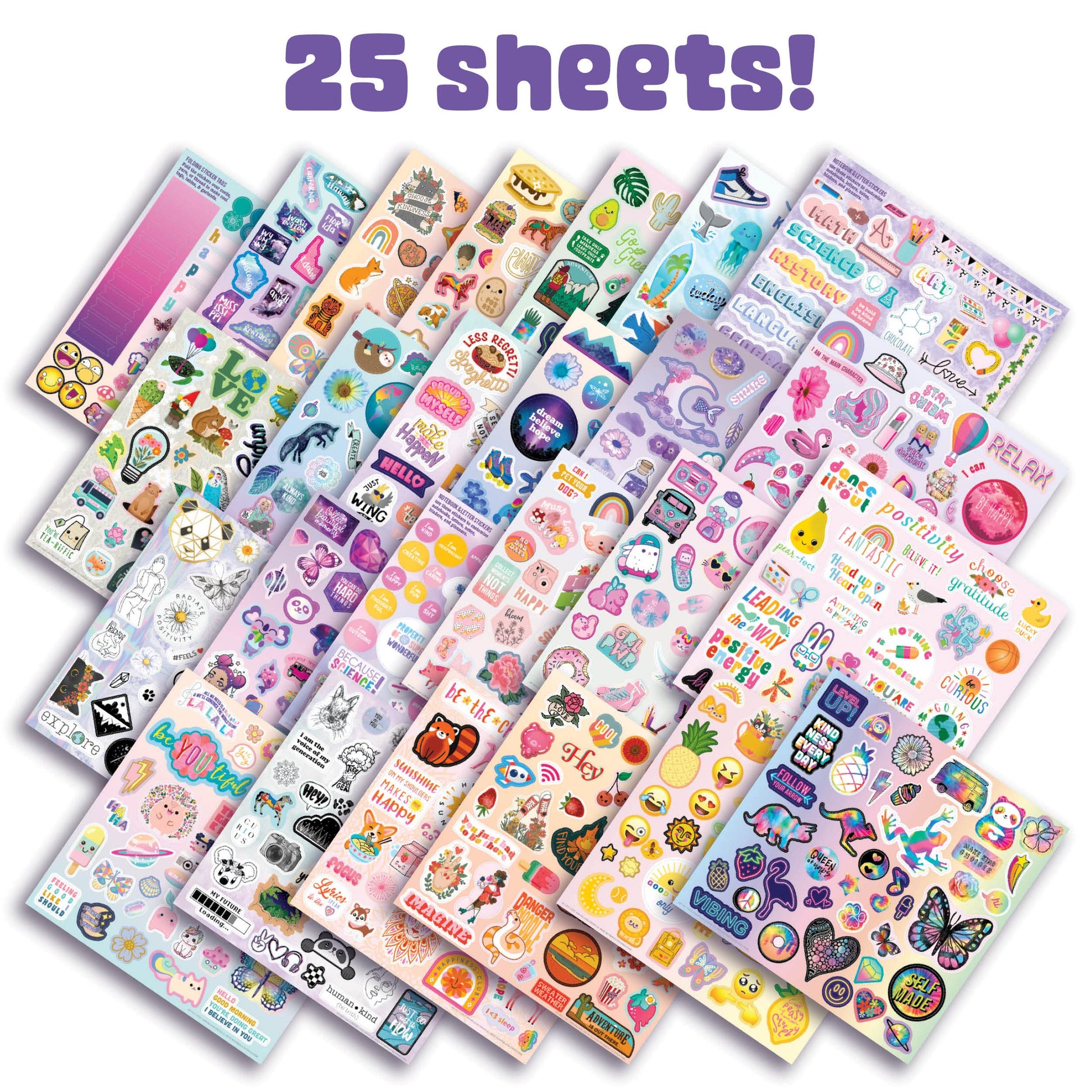 Craft-tastic - Sticker Party - Trendy VSCO Stickers - Decorate Journals, Water Bottles, Phones, and More - Stickers are Removable & Won't Leave Sticky