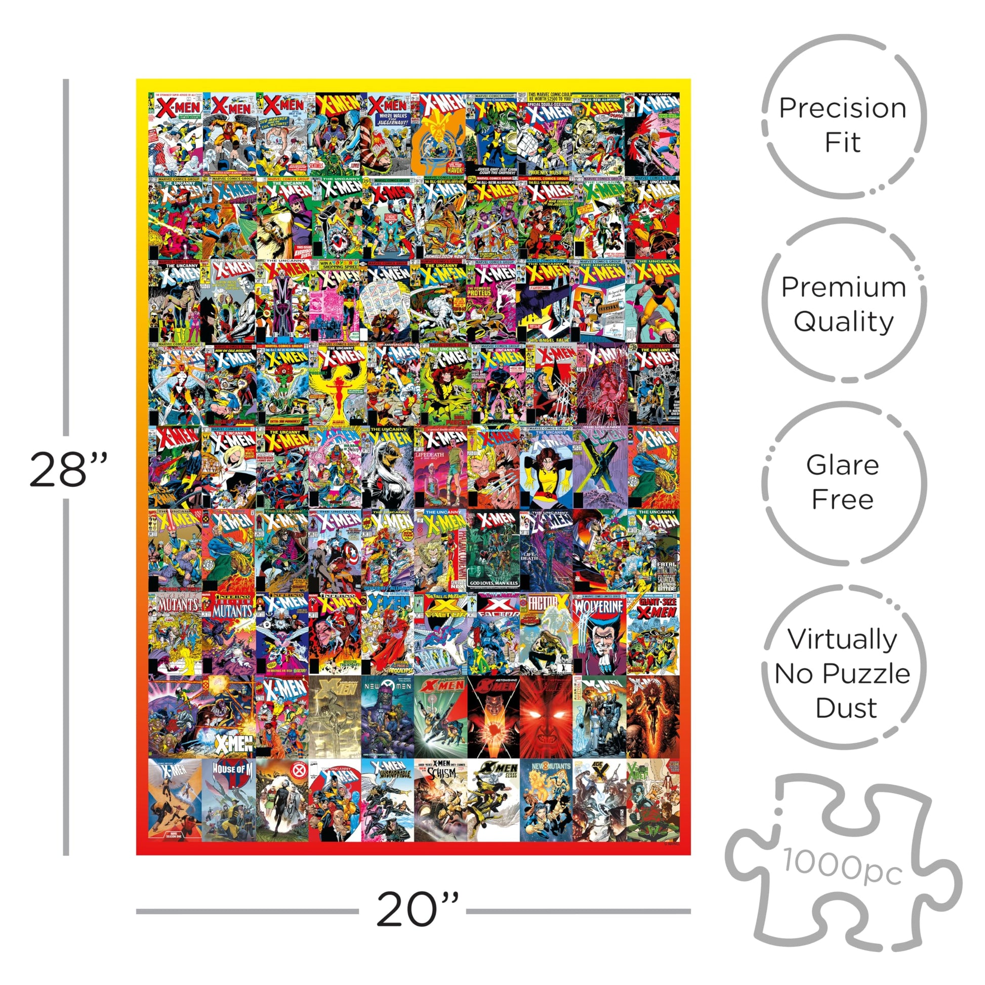 Aquarius Marvel X-Men Covers 1000 Piece Jigsaw Puzzle (1000 Piece Jigsaw Puzzle) - Glare Free - Precision Fit - Officially Licensed Marvel Merchandise