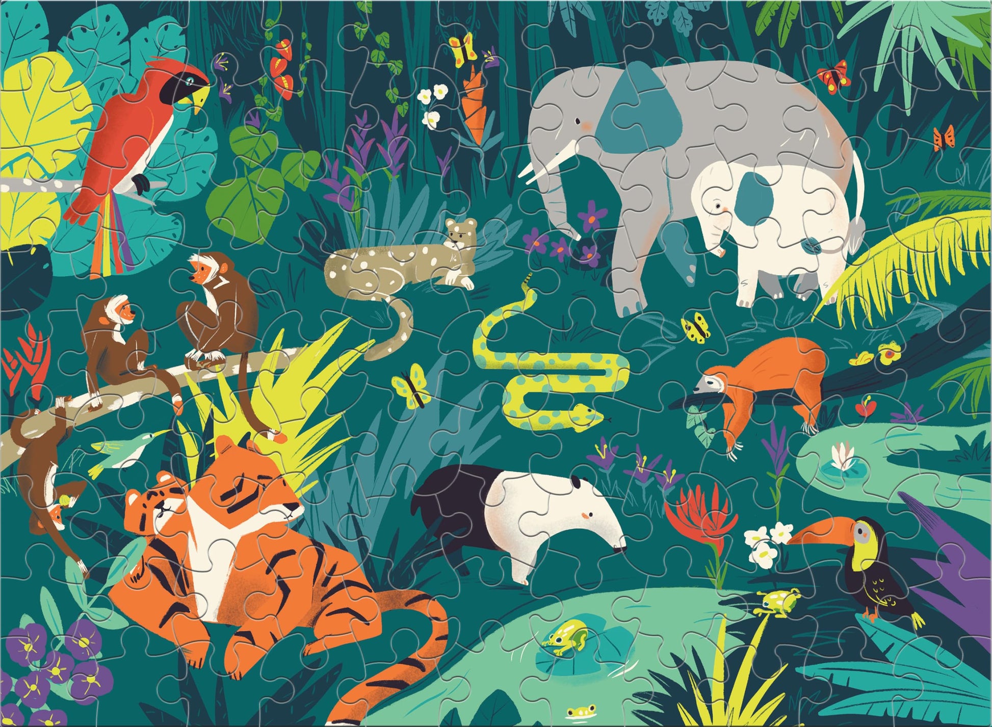 Ceaco - Colors of The Jungle - 100 Piece Jigsaw Puzzle for Kids