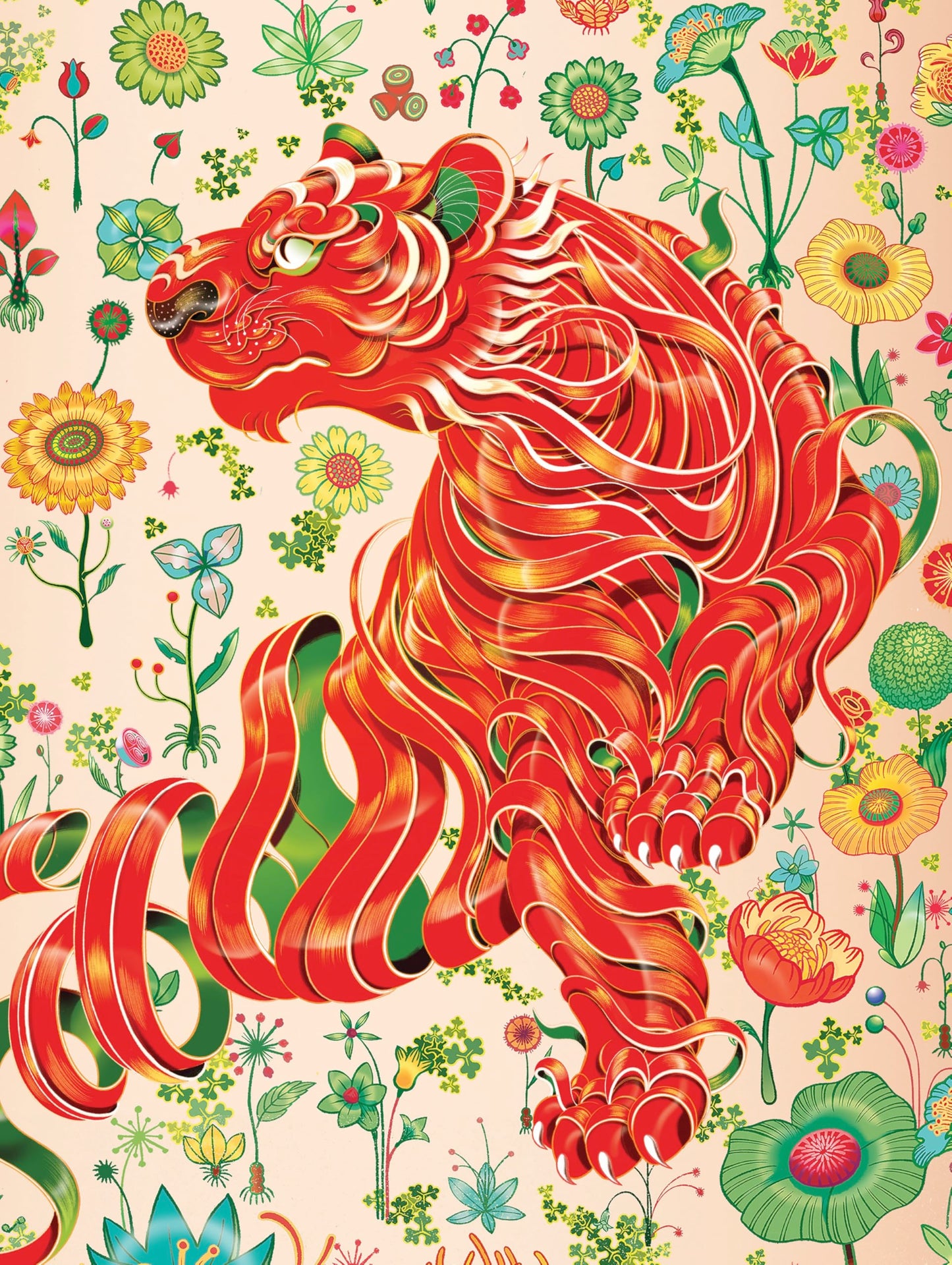 New York Puzzle Company - Victo Ngai Ribbonborn - 1000 Piece Jigsaw Puzzle for Family Game Nights by Victo Ngai