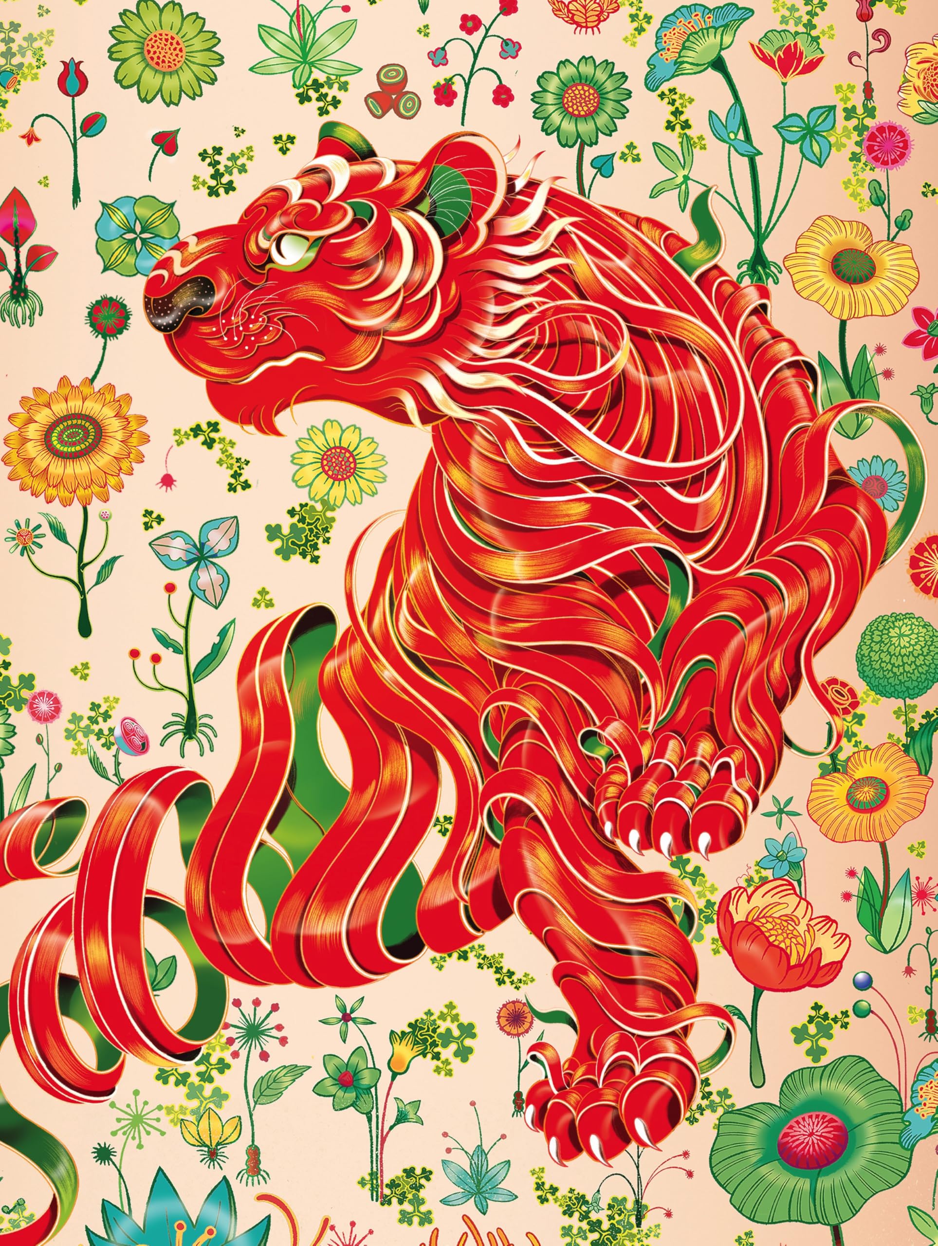 New York Puzzle Company - Victo Ngai Ribbonborn - 1000 Piece Jigsaw Puzzle for Family Game Nights by Victo Ngai