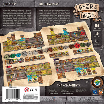 Renegade Game Studios Skara Brae Board Game Resource Management Strategy, Develop Village, Ages 13+, 1-4 Players