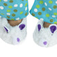 Fibre Craft The Springfield Collection Pajama Outfit, Green Top, Dot Pants, Slippers and Ribbon