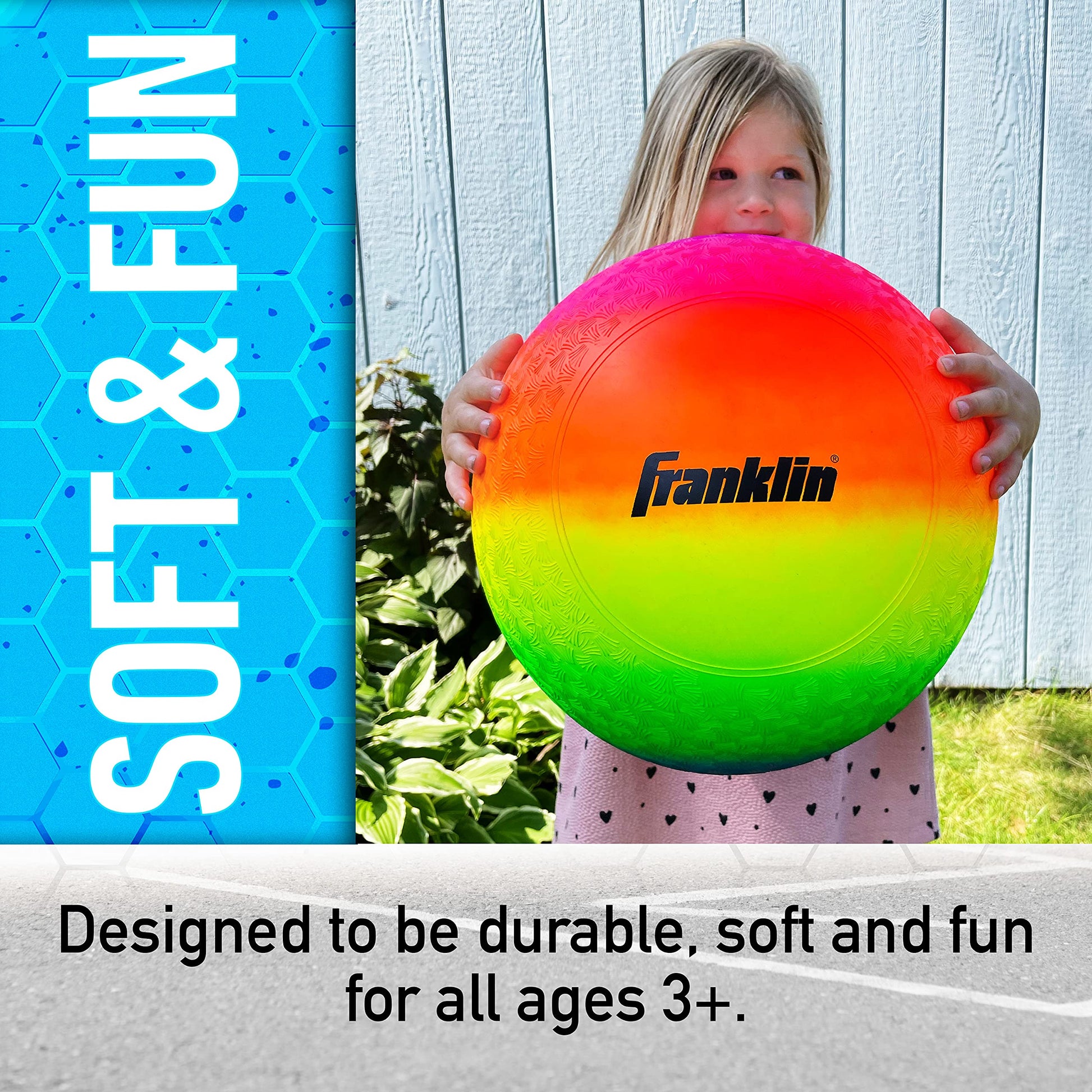 Franklin Sports 16" Rainbow Vibe Playground Ball