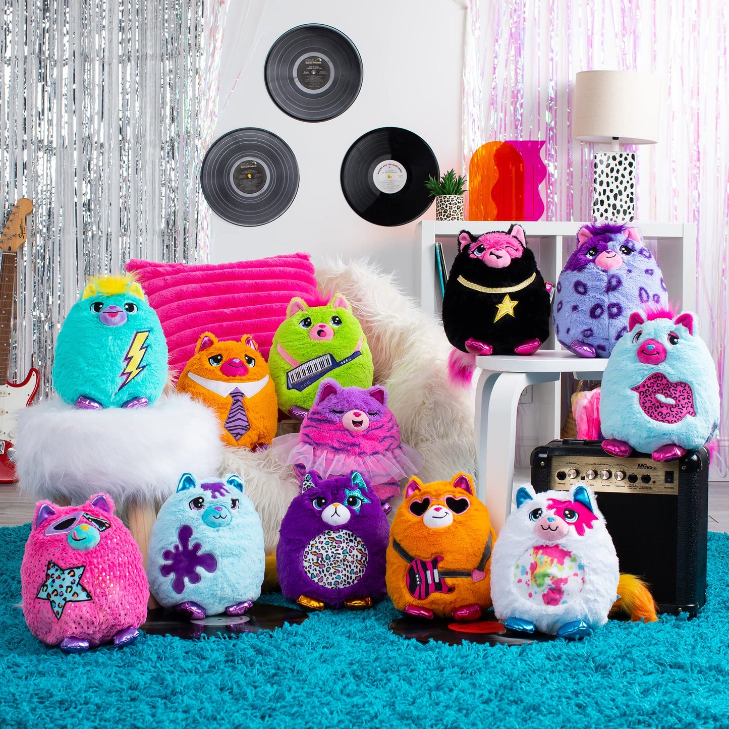 Basic Fun Misfittens Cats - Surprise Collectible Plush - Series 3 Wild Cats, Kittens, Stuffed Cat Plushie, Furry Surprise Toy for Girls, Boys, Kids