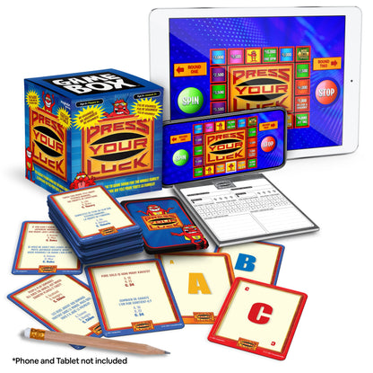 Imagination Gaming Press Your Luck Game Box, Full of Trivia, Tactics, Choices, & Chances, Play with Family & Friends, Classic TV Game Show